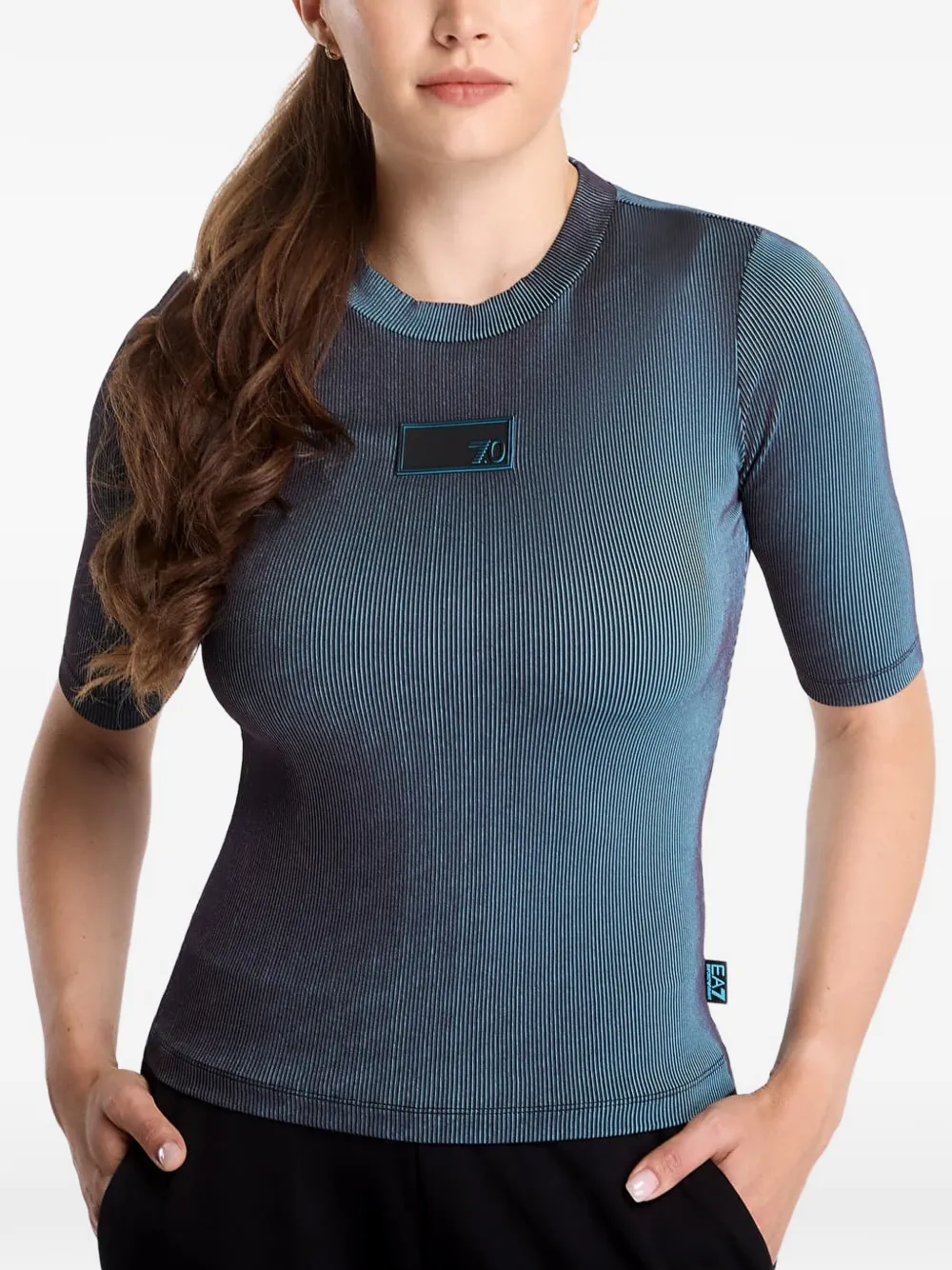 Ea7 Emporio Armani Slim-fit jersey T-shirt Blauw