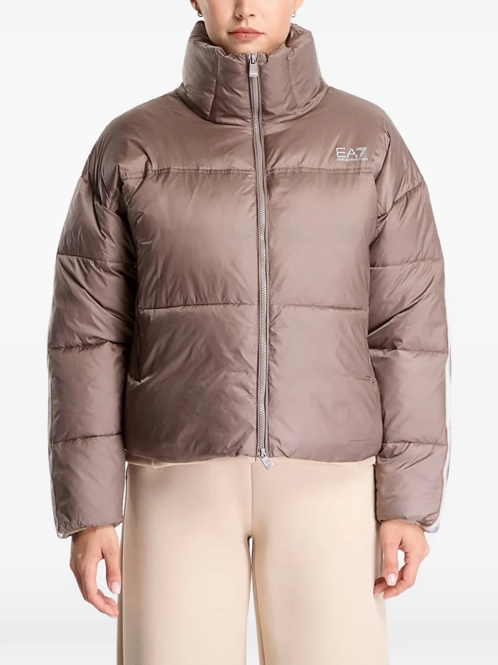 Ea7 Emporio Armani Natural Ventus7 padded bomber jacket - Grau