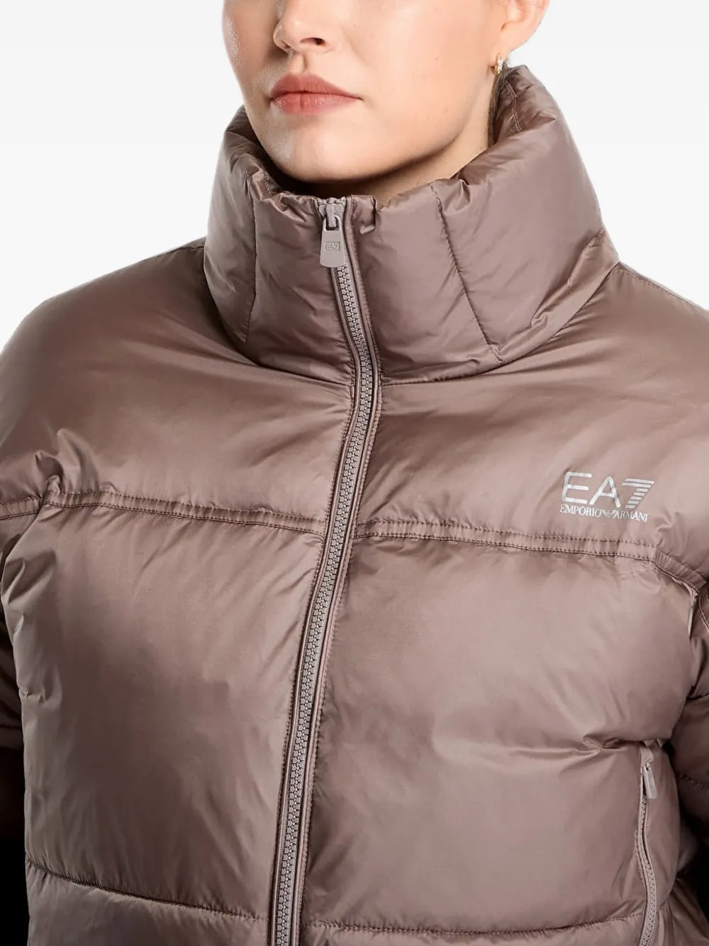 Ea7 Emporio Armani Natural Ventus7 gewatteerd bomberjack Grijs