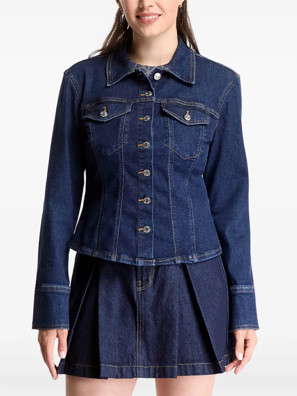 Calvin Klein Sculpt trucker shirt - Blau
