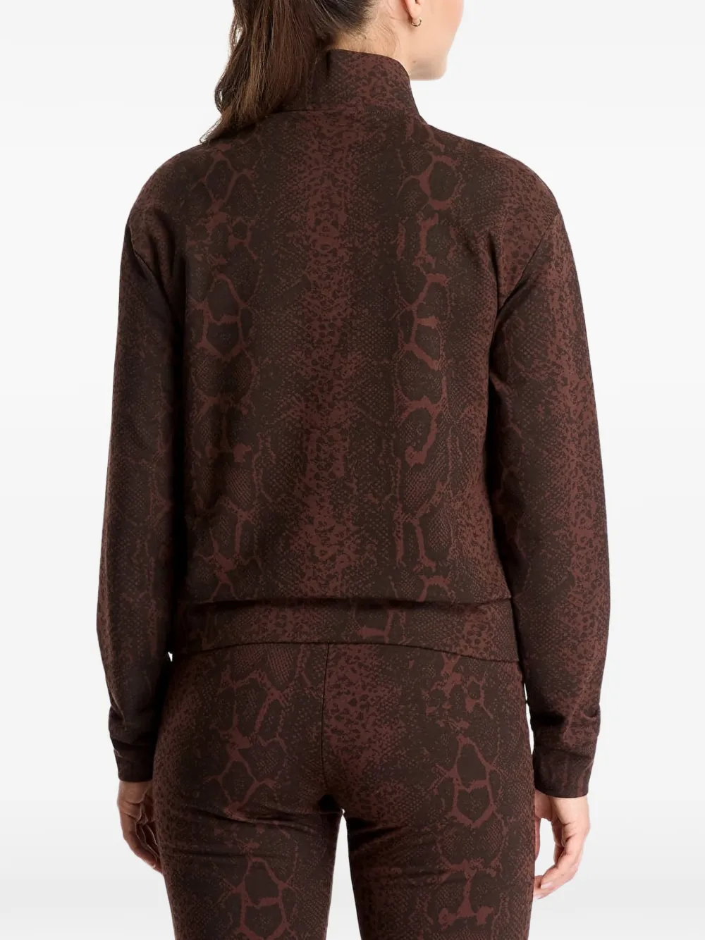 Ea7 Emporio Armani Graphic Series regular-fit sweater met rits Bruin