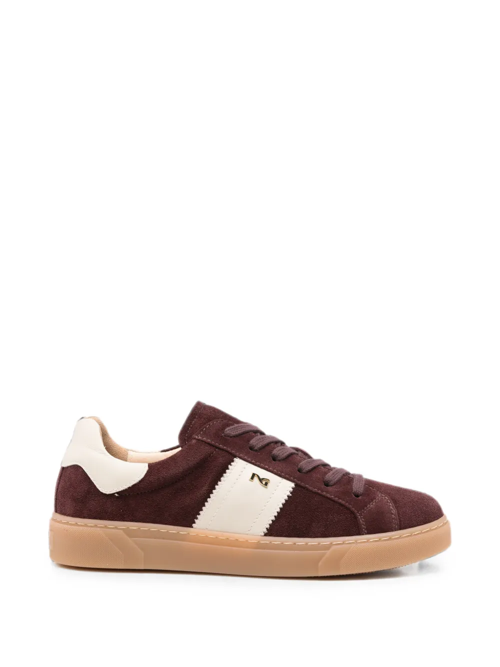 NERO GIARDINI suede contrast-panel sneakers - Rot