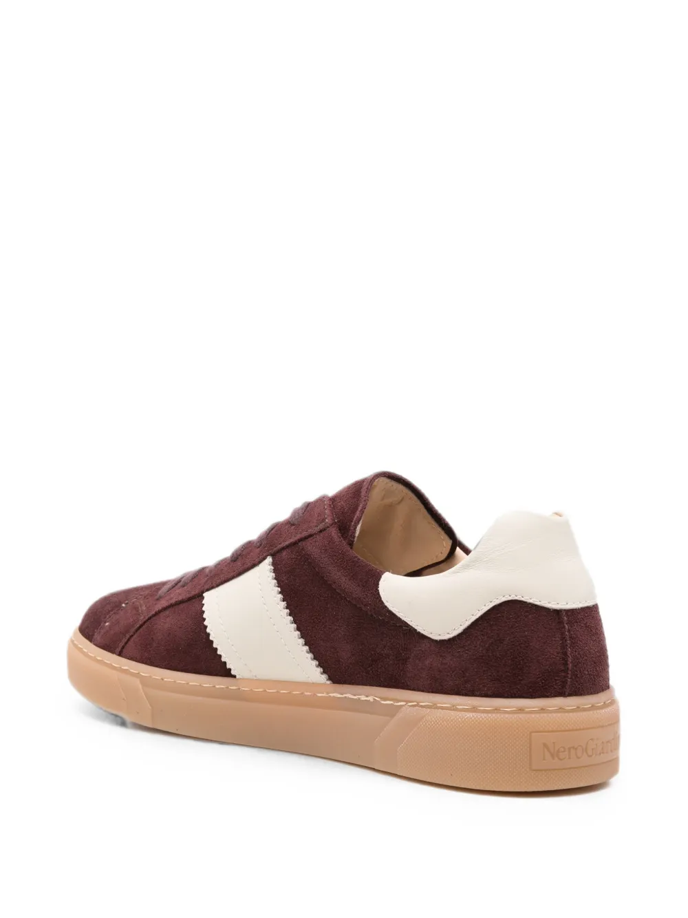 NERO GIARDINI Suède sneakers met contrasterend vlak Rood