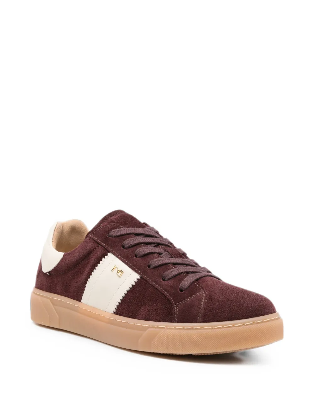 NERO GIARDINI Suède sneakers met contrasterend vlak Rood
