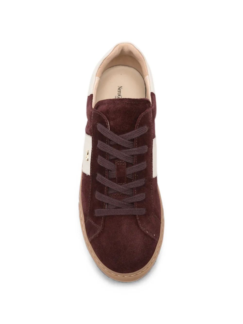 NERO GIARDINI Suède sneakers met contrasterend vlak Rood