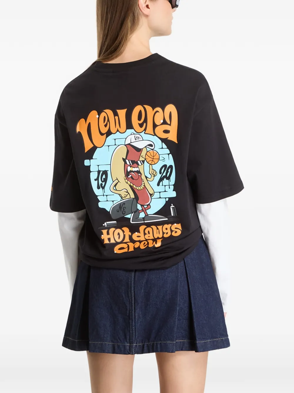 NEW ERA CAP T-shirt met grafische print Zwart