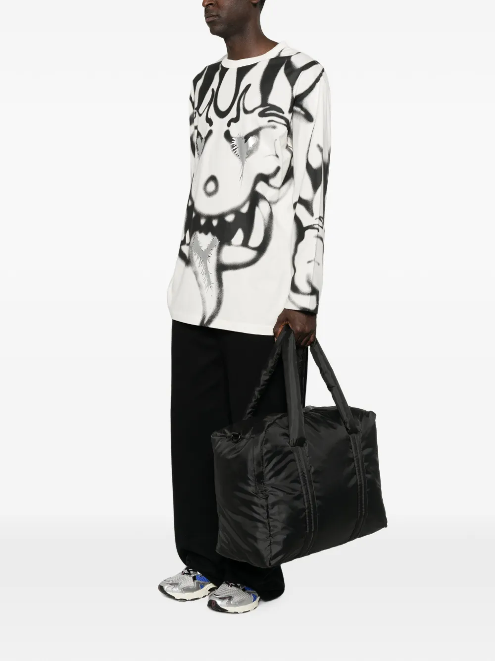 Y-3 Shopper met gewatteerd bandje Zwart