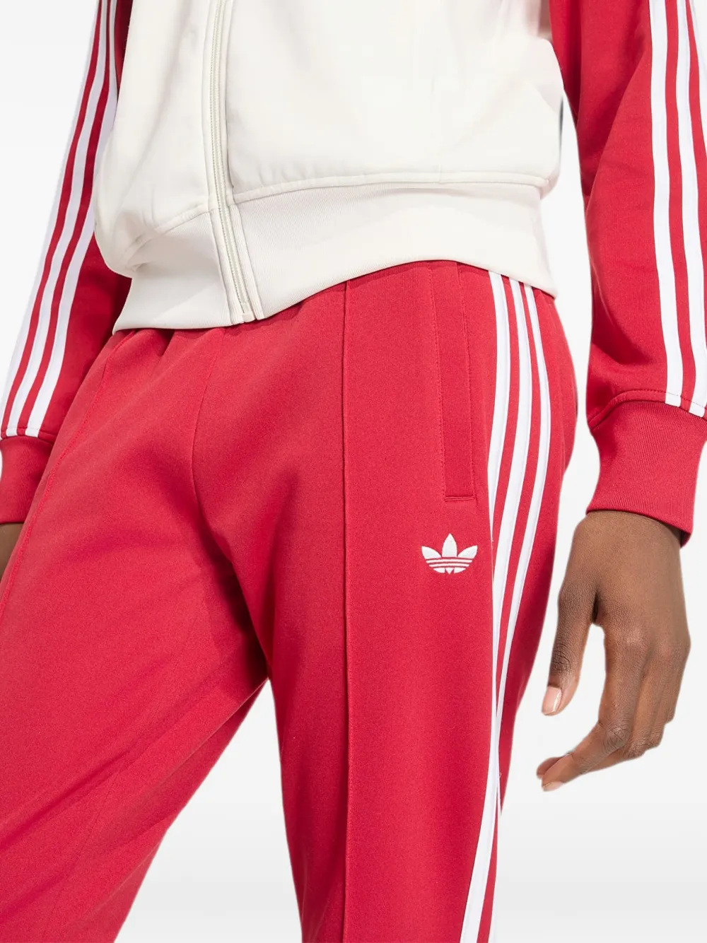 adidas Sst Tp logo-embroidered track pants Rood