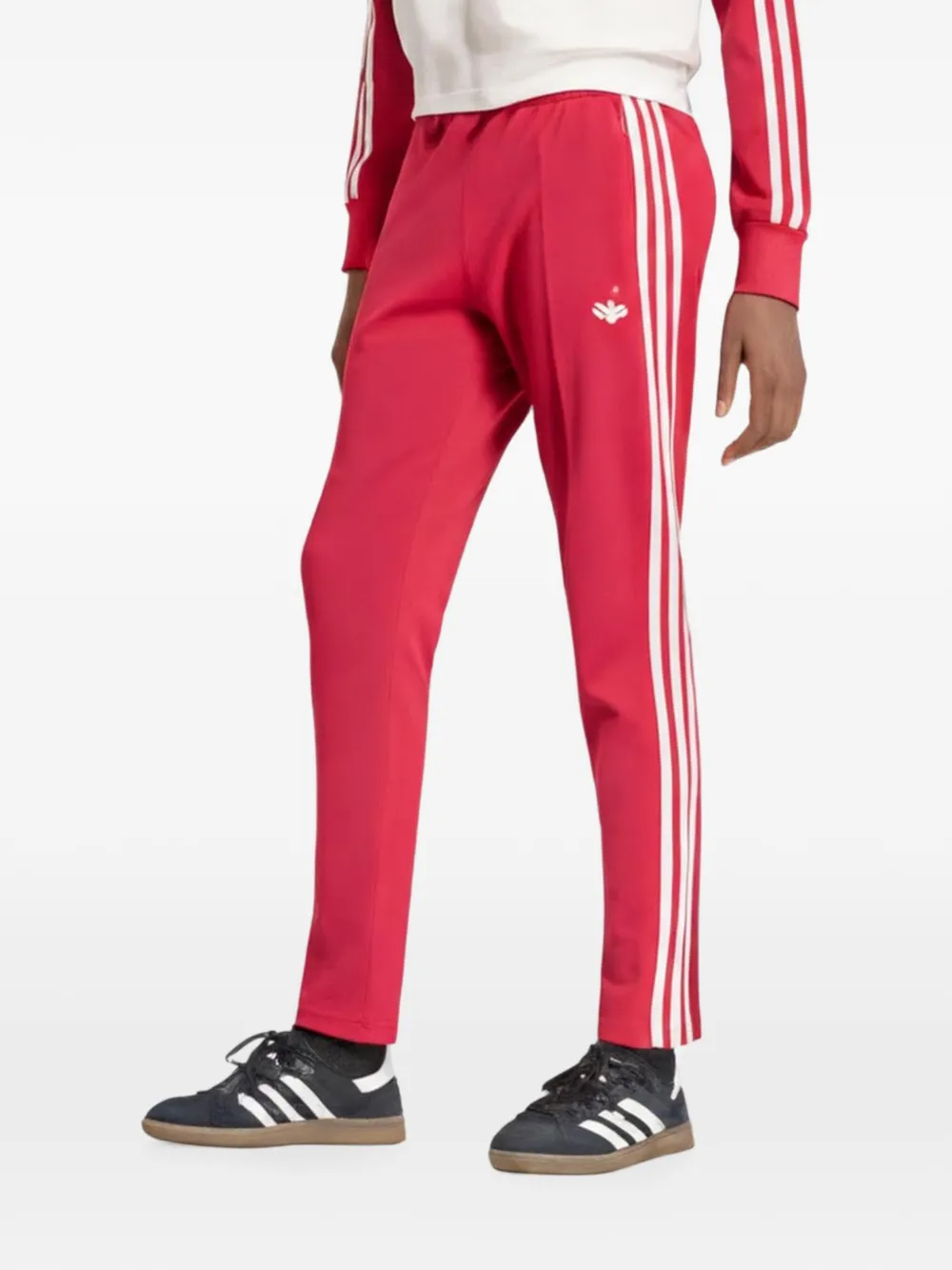 adidas Sst Tp logo-embroidered track pants Rood