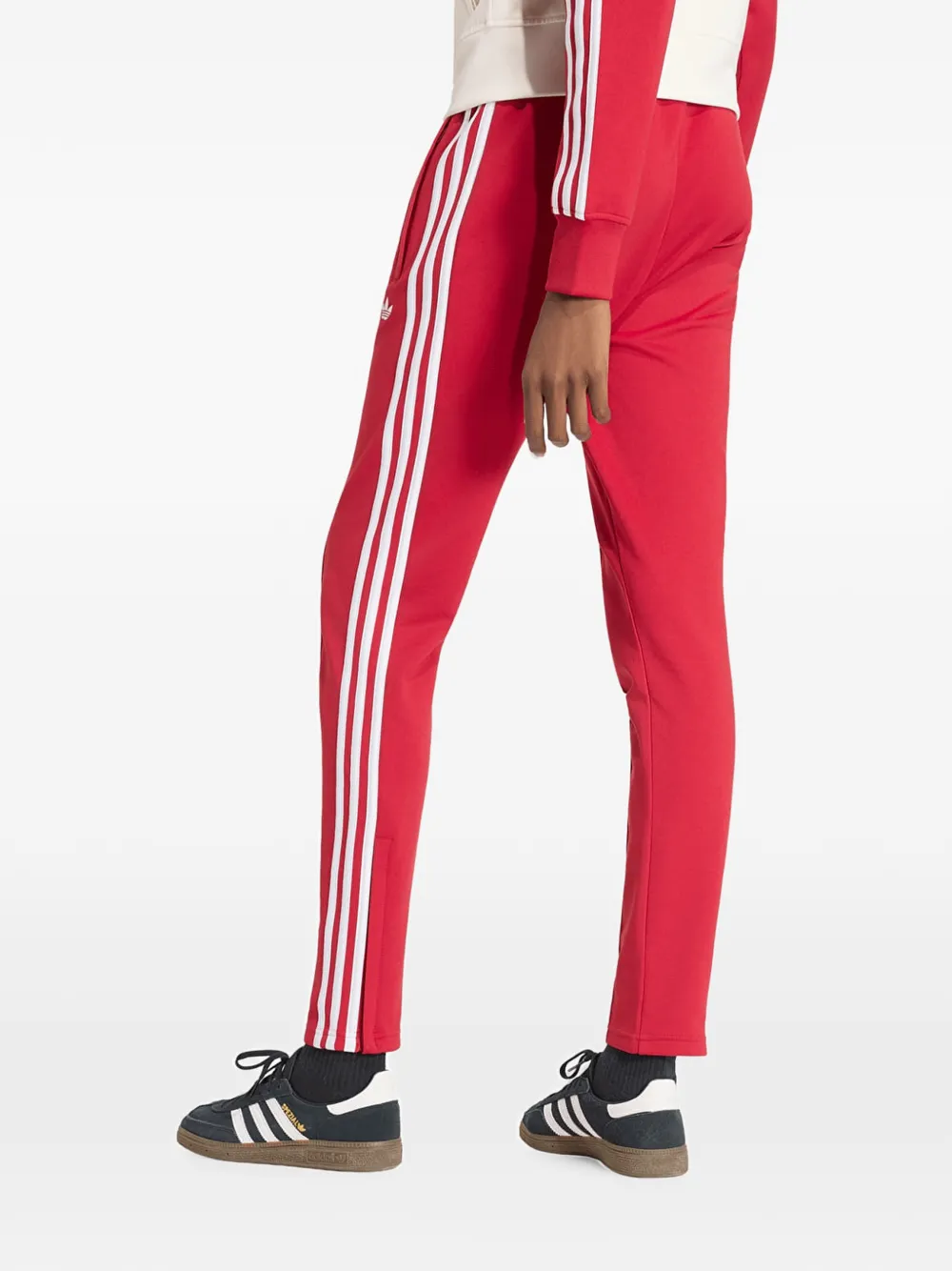 adidas Sst Tp logo-embroidered track pants Rood