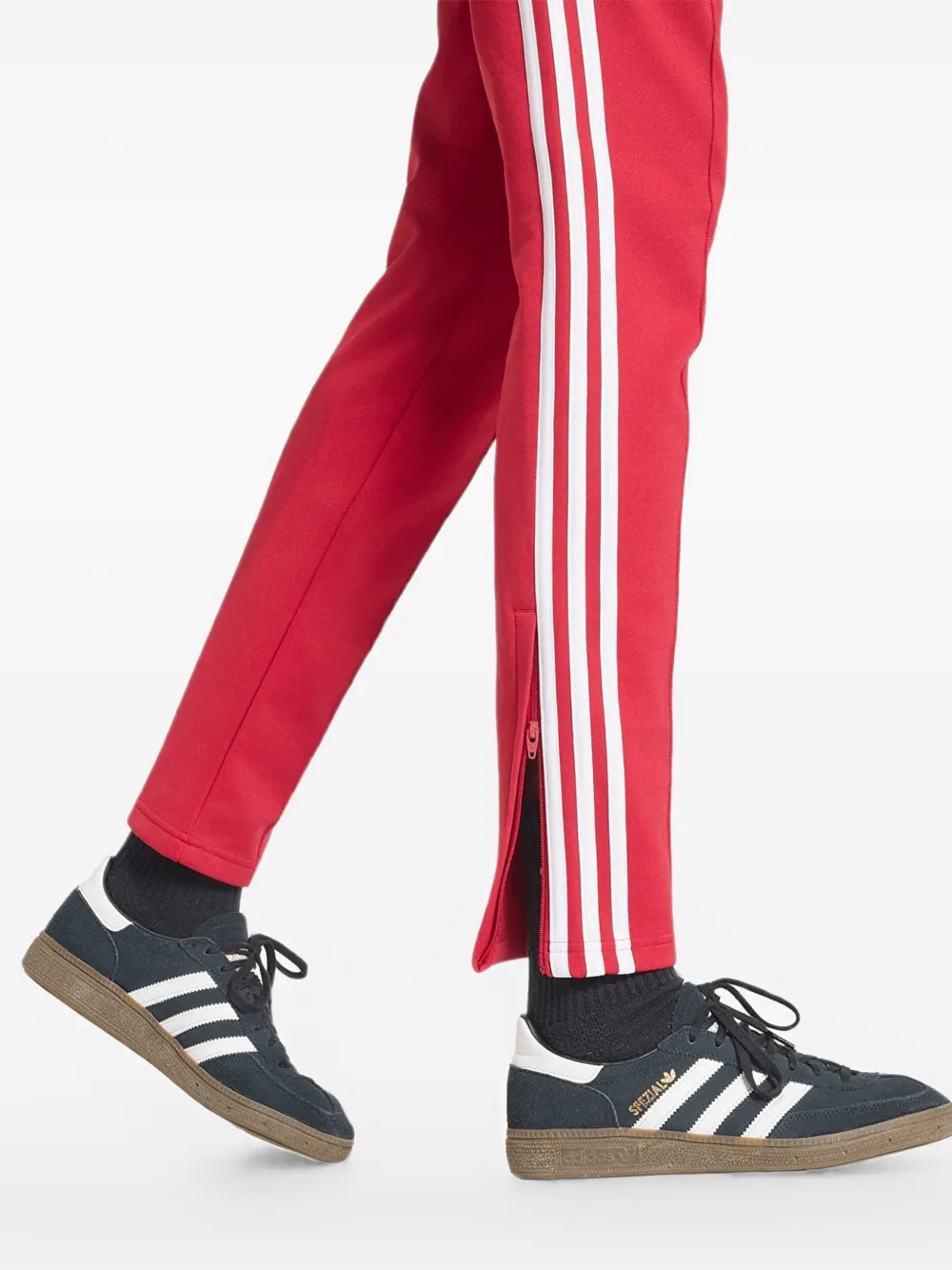 adidas Sst Tp logo-embroidered track pants Rood