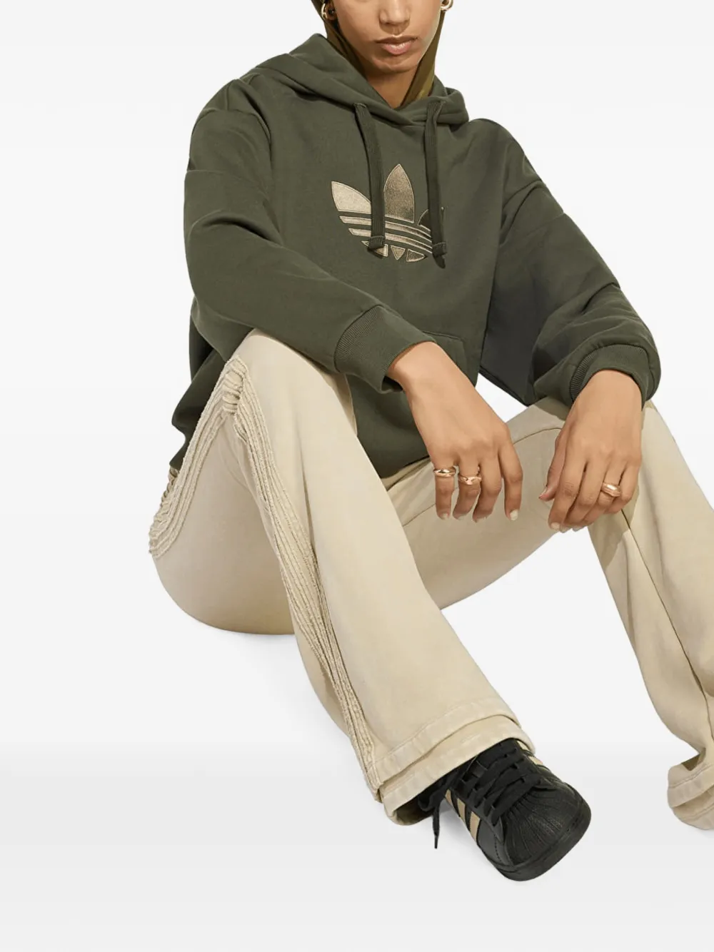adidas SST bootcut broek Beige