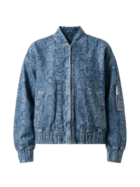 LIU JO snake-pattern denim jacket