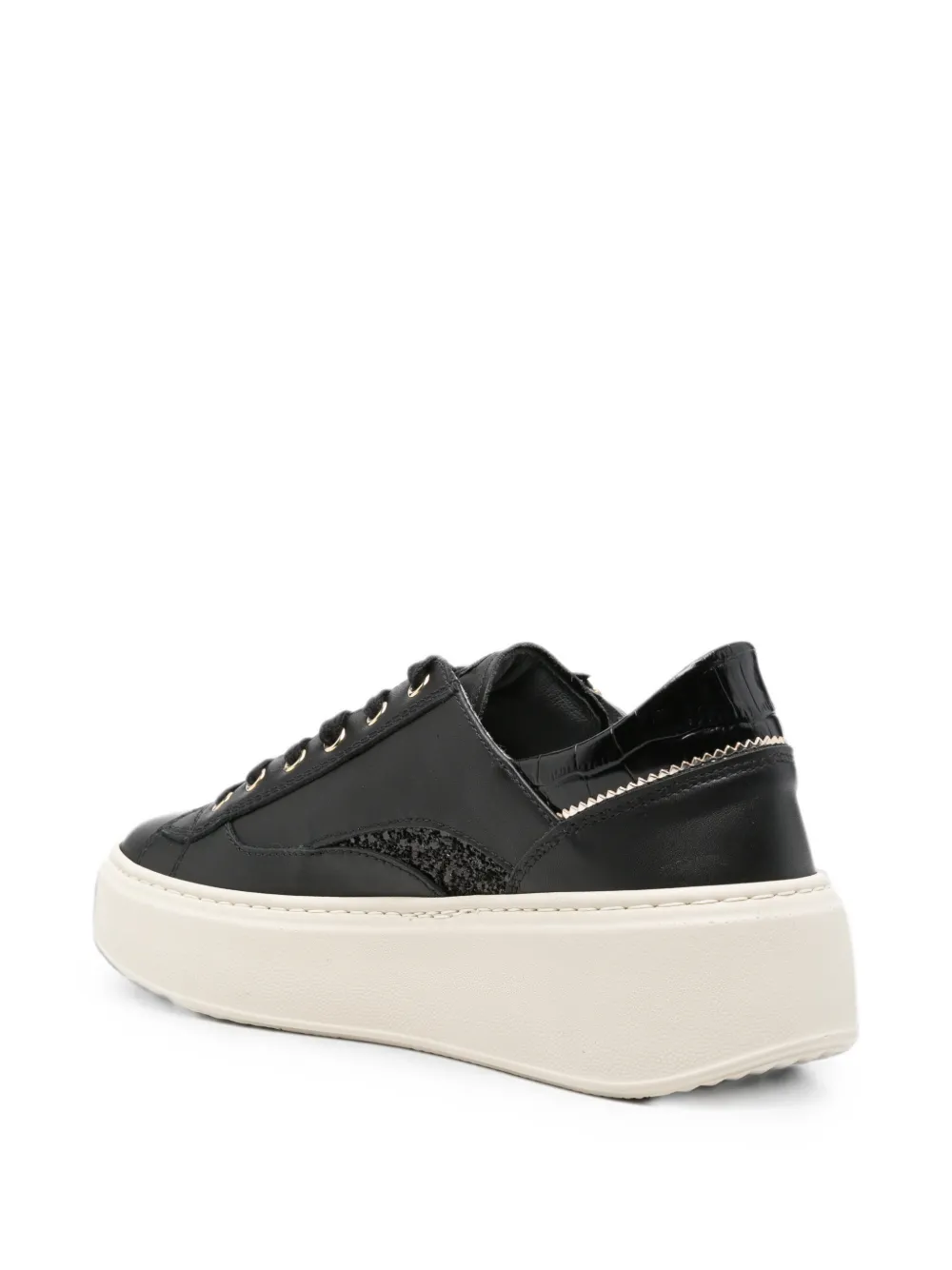 NERO GIARDINI Sneakers met glittervlakken Zwart