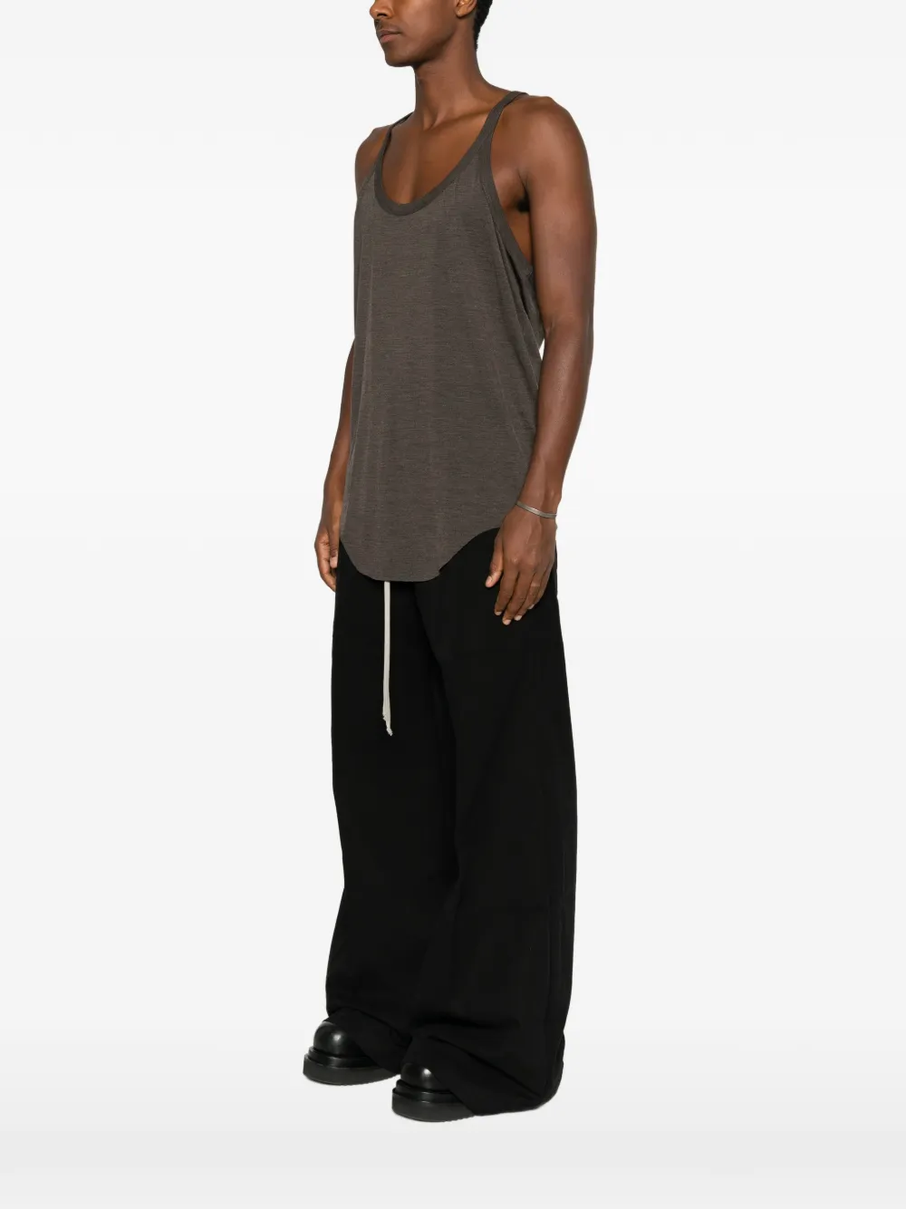 Rick Owens Tanktop met ronde hals en racerback Bruin