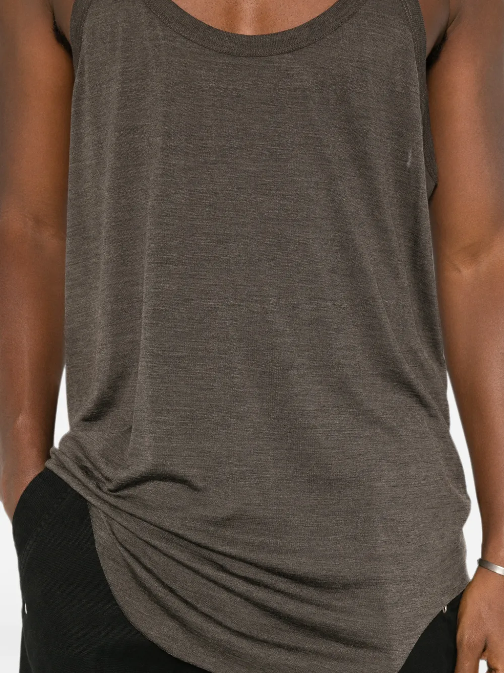 Rick Owens Tanktop met ronde hals en racerback Bruin