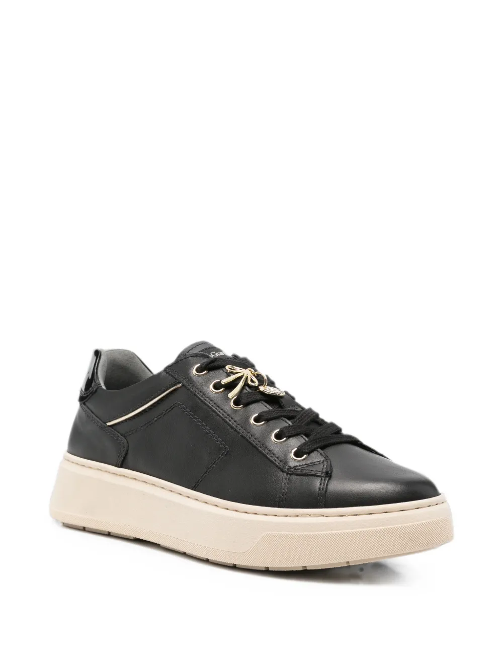 NERO GIARDINI Sneakers met logo amulet Zwart