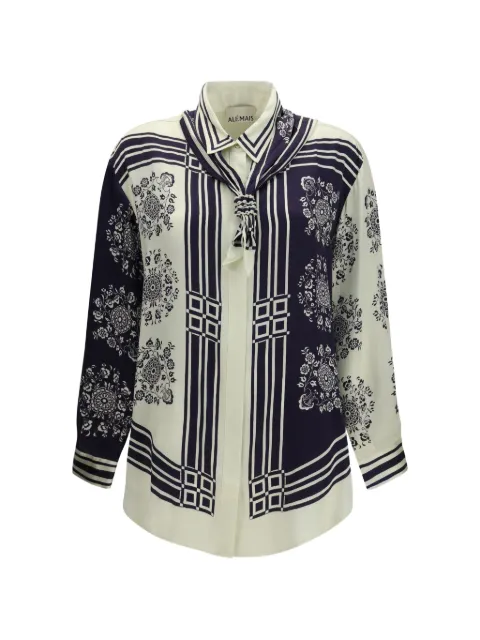 ALEMAIS Banderra scarf silk shirt