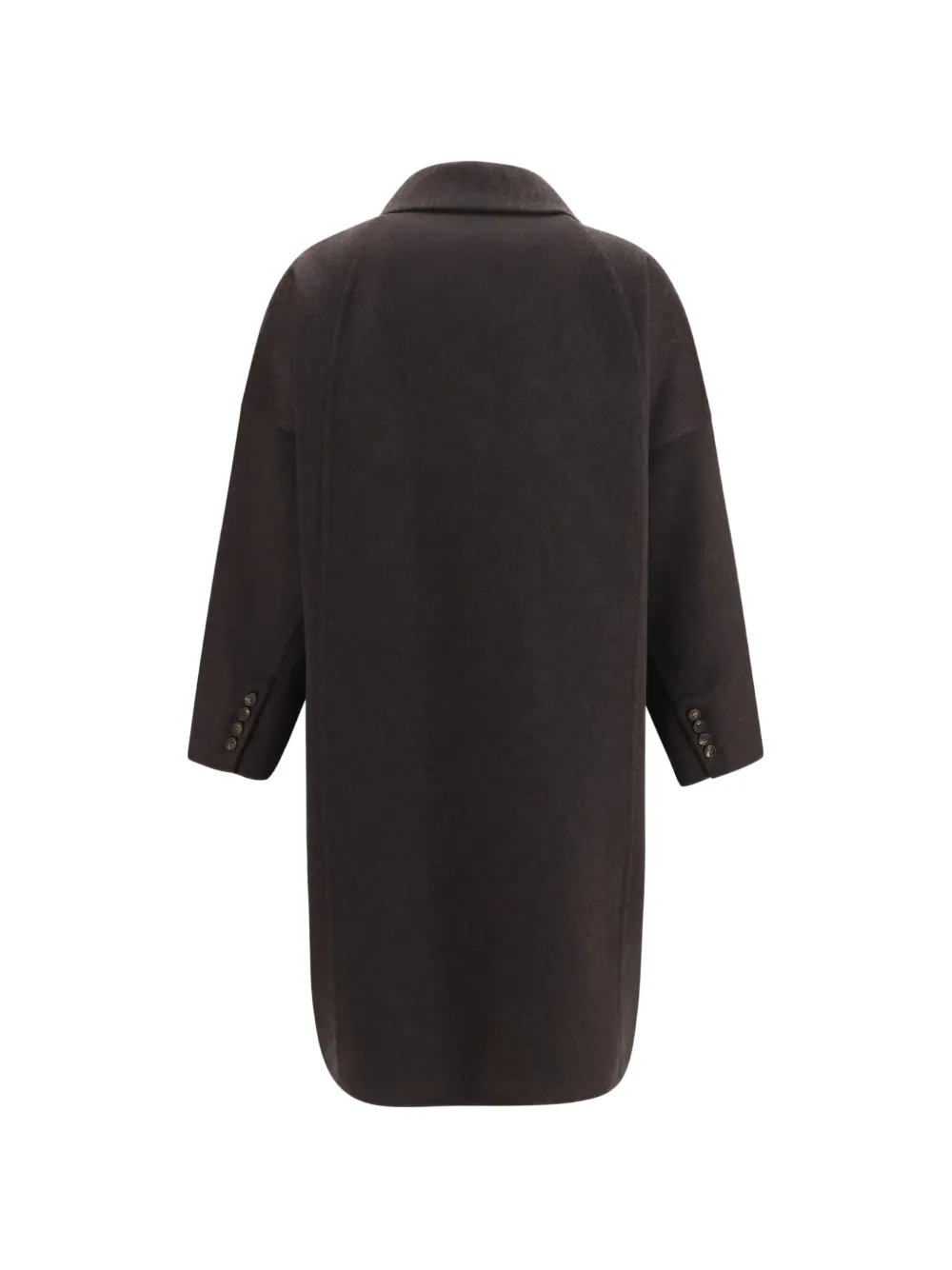 Brunello Cucinelli Kasjmier jas met dubbele rij knopen Bruin
