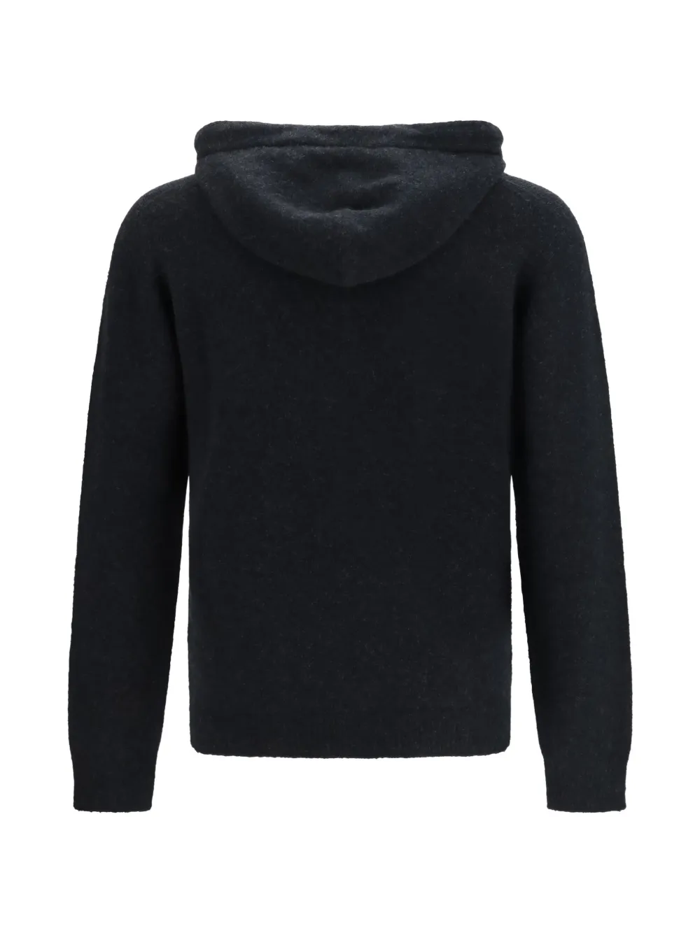Roberto Collina Hoodie met trekkoord Zwart