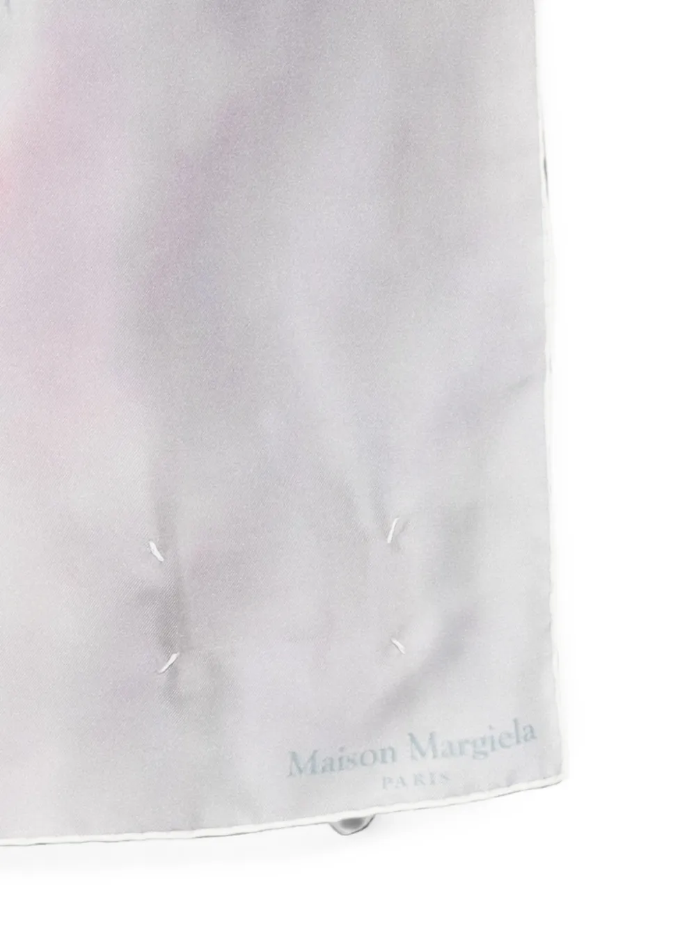 Maison Margiela Four Stitches sjaal met portretprint Wit