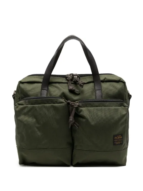 Filson logo-patch zip-fastening briefcase