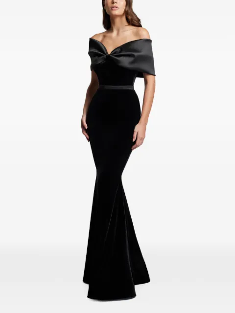 CRISTALLINI bow-detail maxi dress