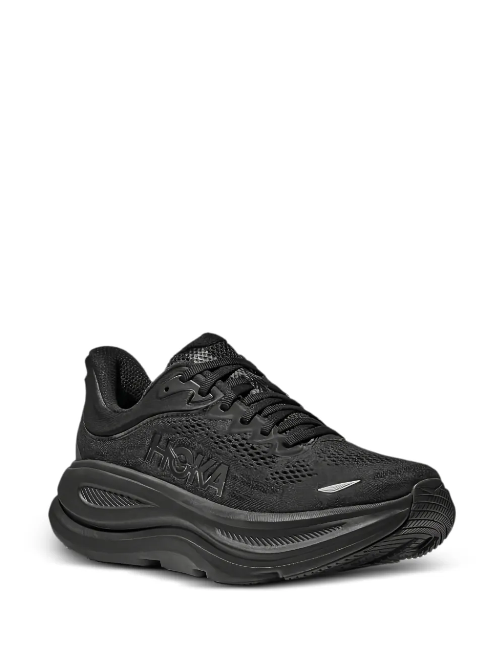 HOKA Bondi 9 mesh-panelled chunky sneakers - Nero