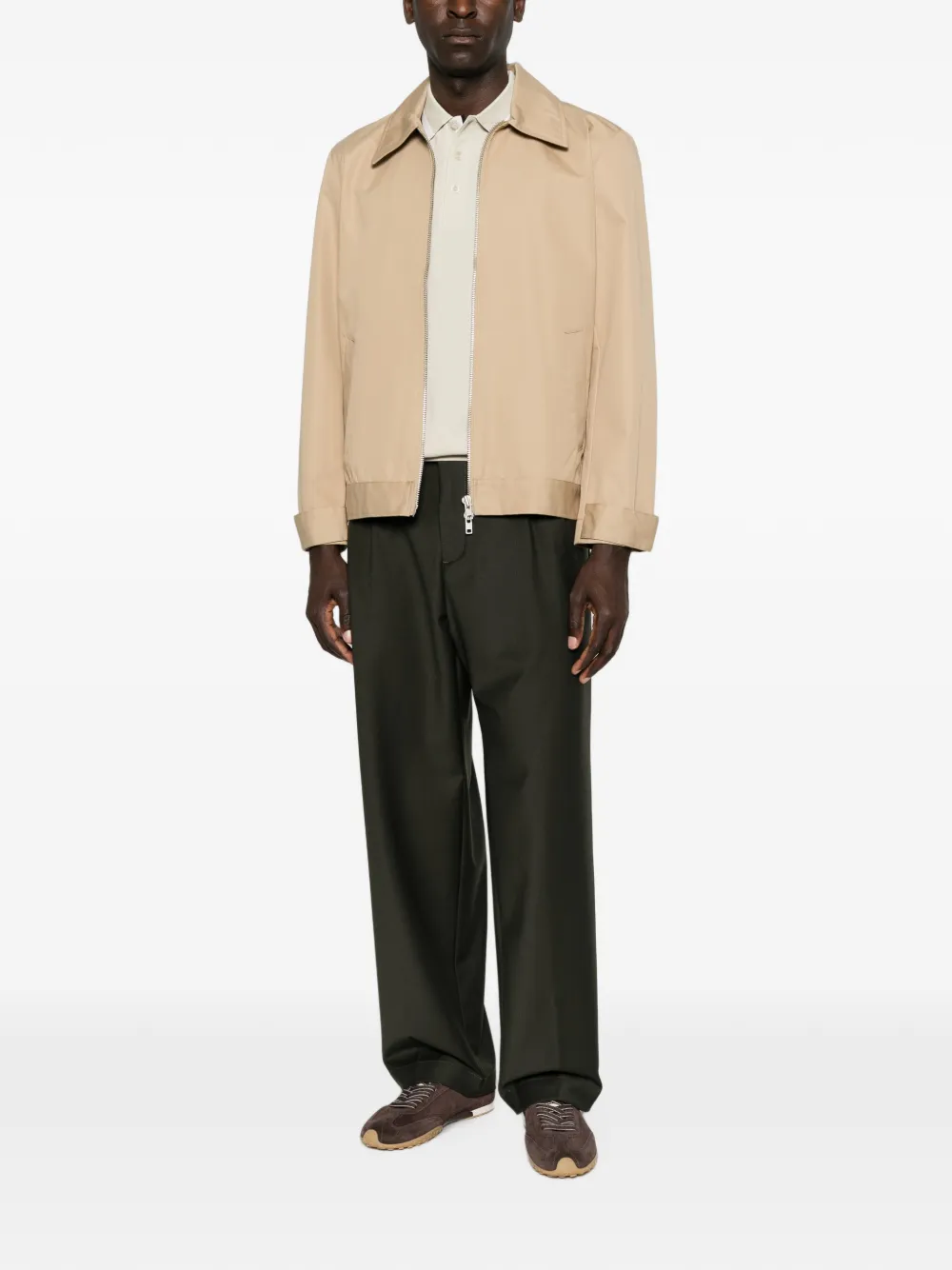 Myths Straight broek met geplooide voorkant Groen