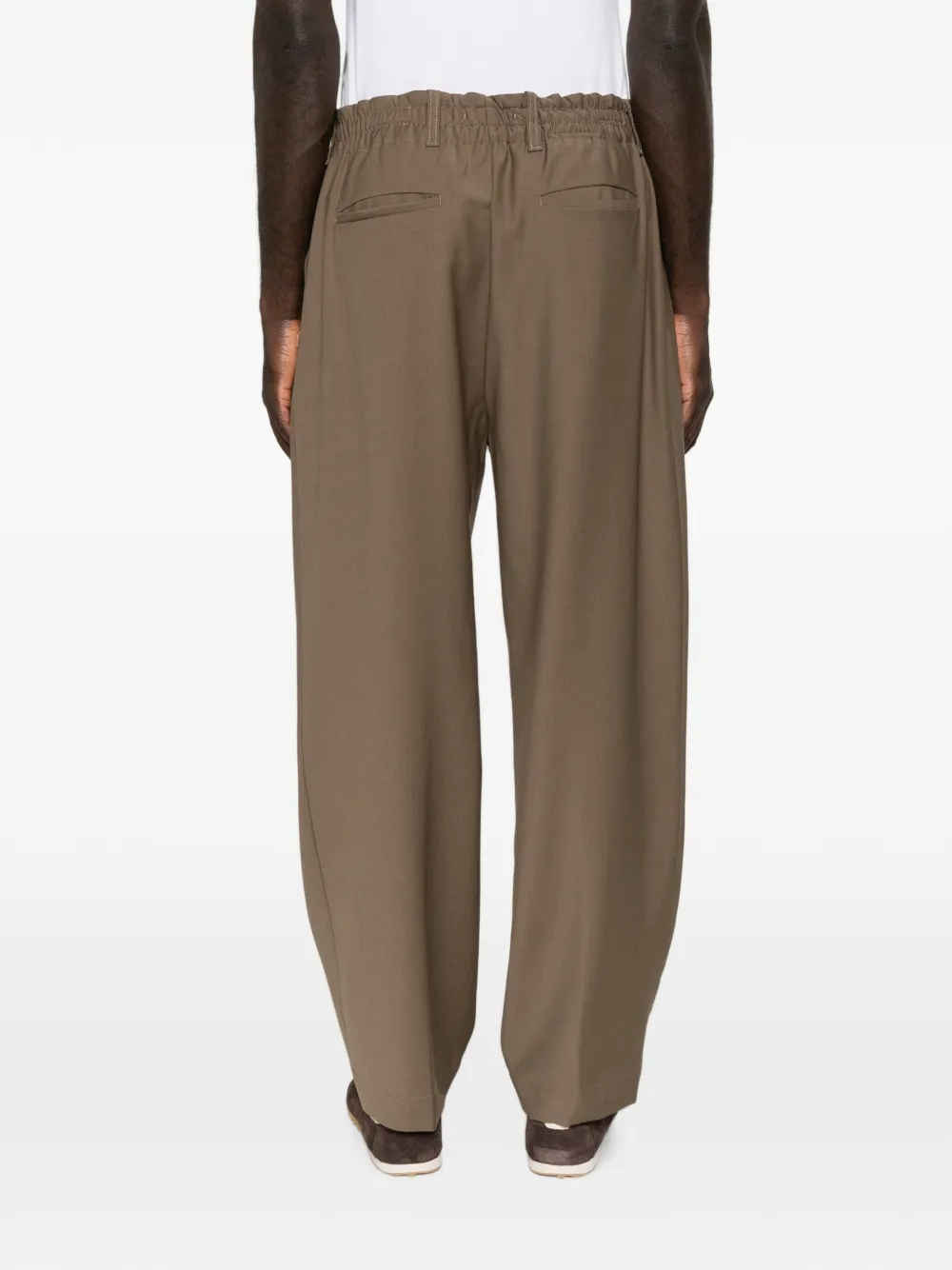 Myths Straight broek met geplooide voorkant Bruin