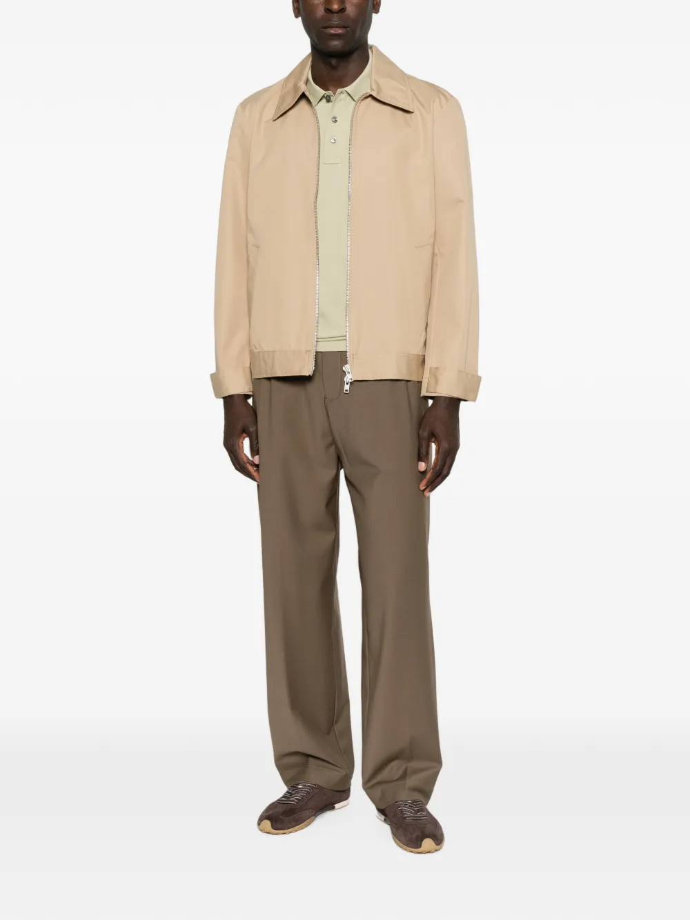 Myths Straight broek met geplooide voorkant Bruin