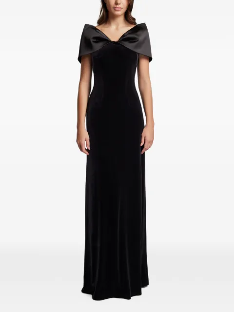 CRISTALLINI bow-detail maxi dress