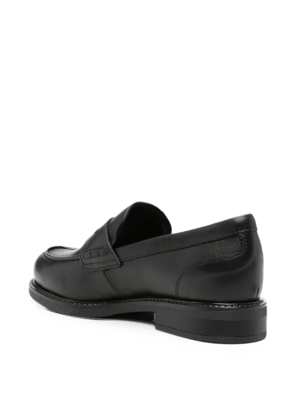 NERO GIARDINI penny-slot leather loafers Zwart