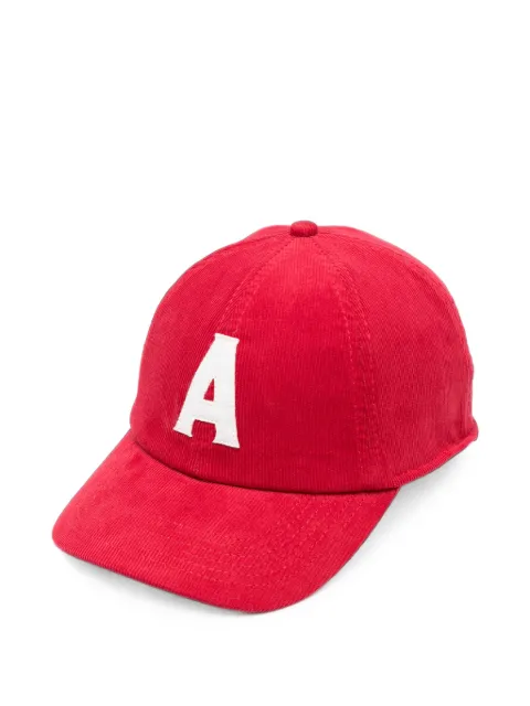 Autry logo-patch corduroy baseball cap