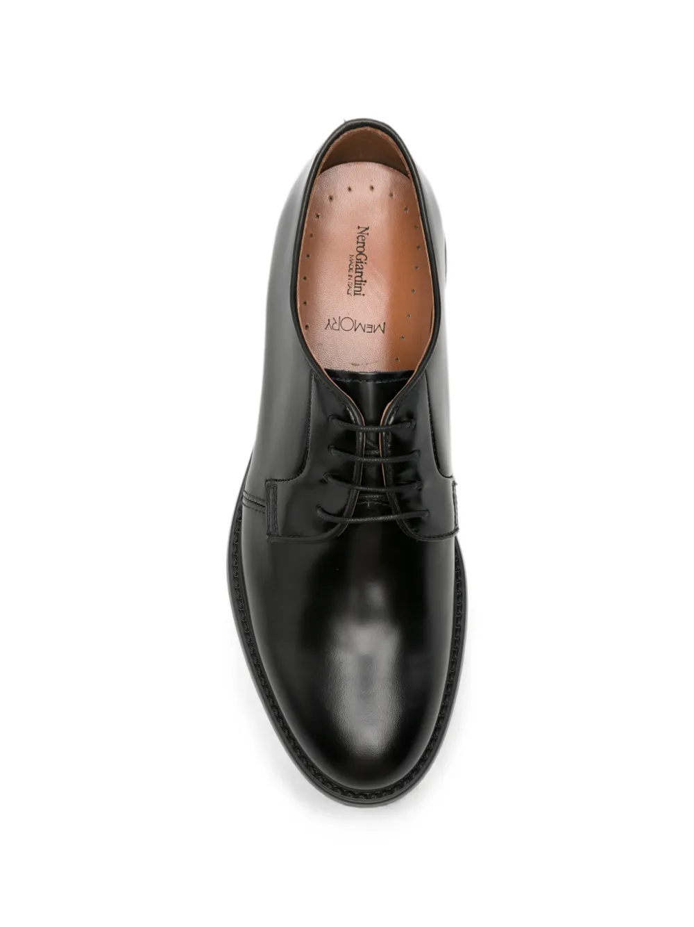 NERO GIARDINI Diana lace-up leather derby shoes Zwart