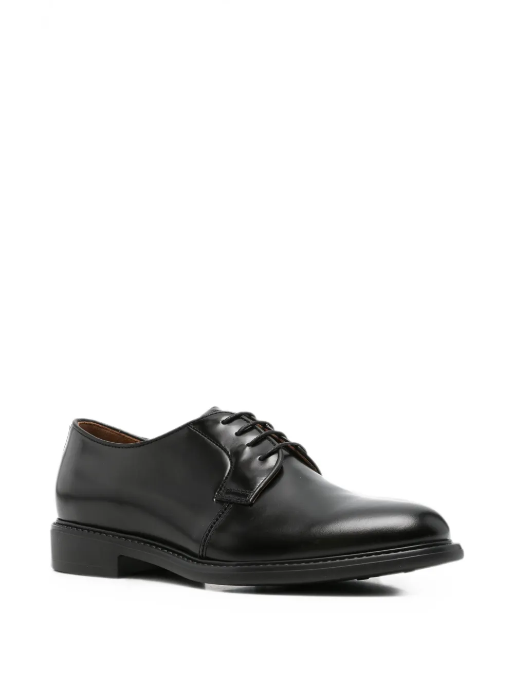 NERO GIARDINI Diana lace-up leather derby shoes Zwart
