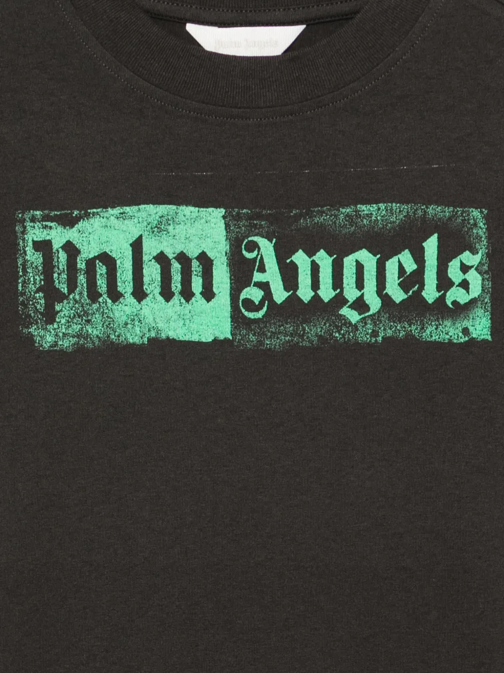 Palm Angels Kids T-shirt met logoprint Zwart