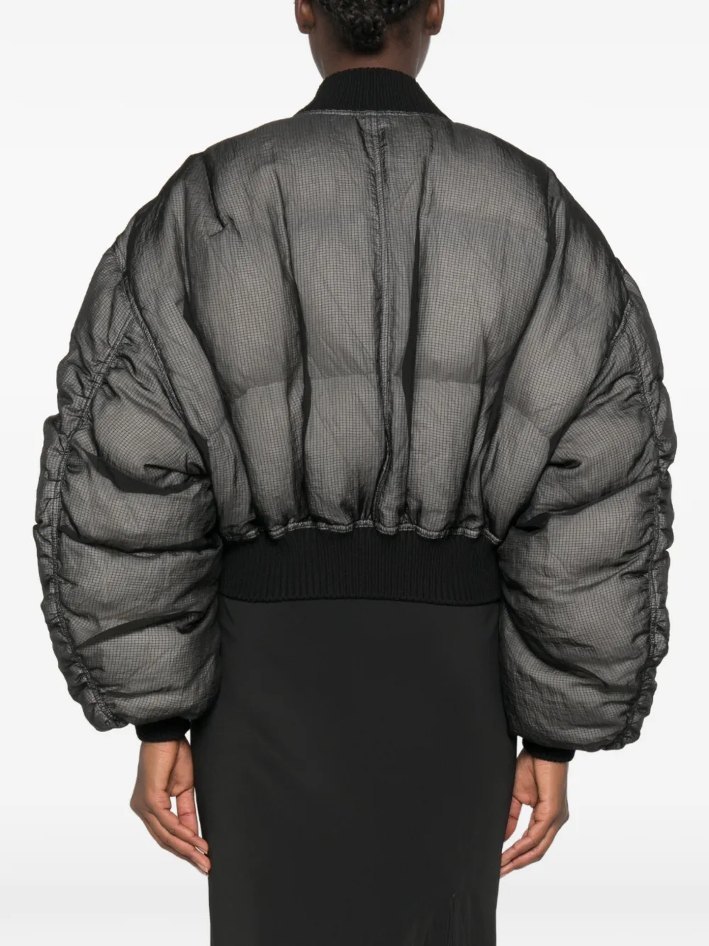 Rick Owens Gewatteerd jack Grijs