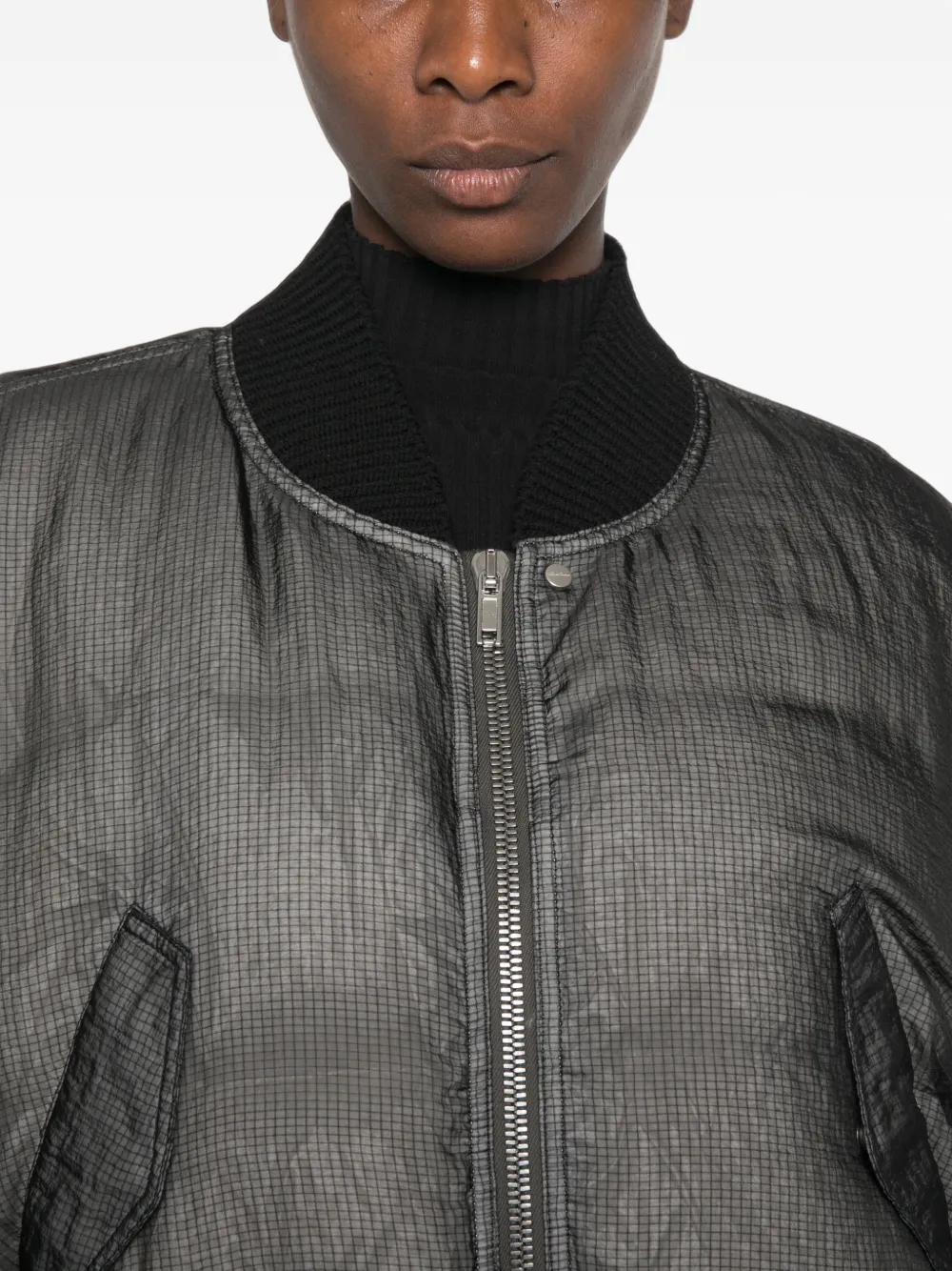 Rick Owens Gewatteerd jack Grijs