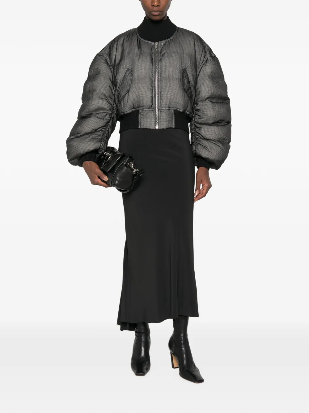 Rick Owens Gewatteerd jack Grijs