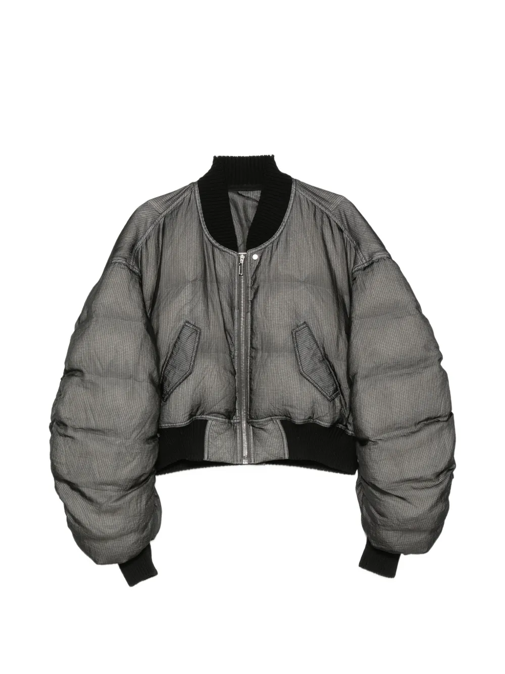 Rick Owens quilted cropped jacket - Grau