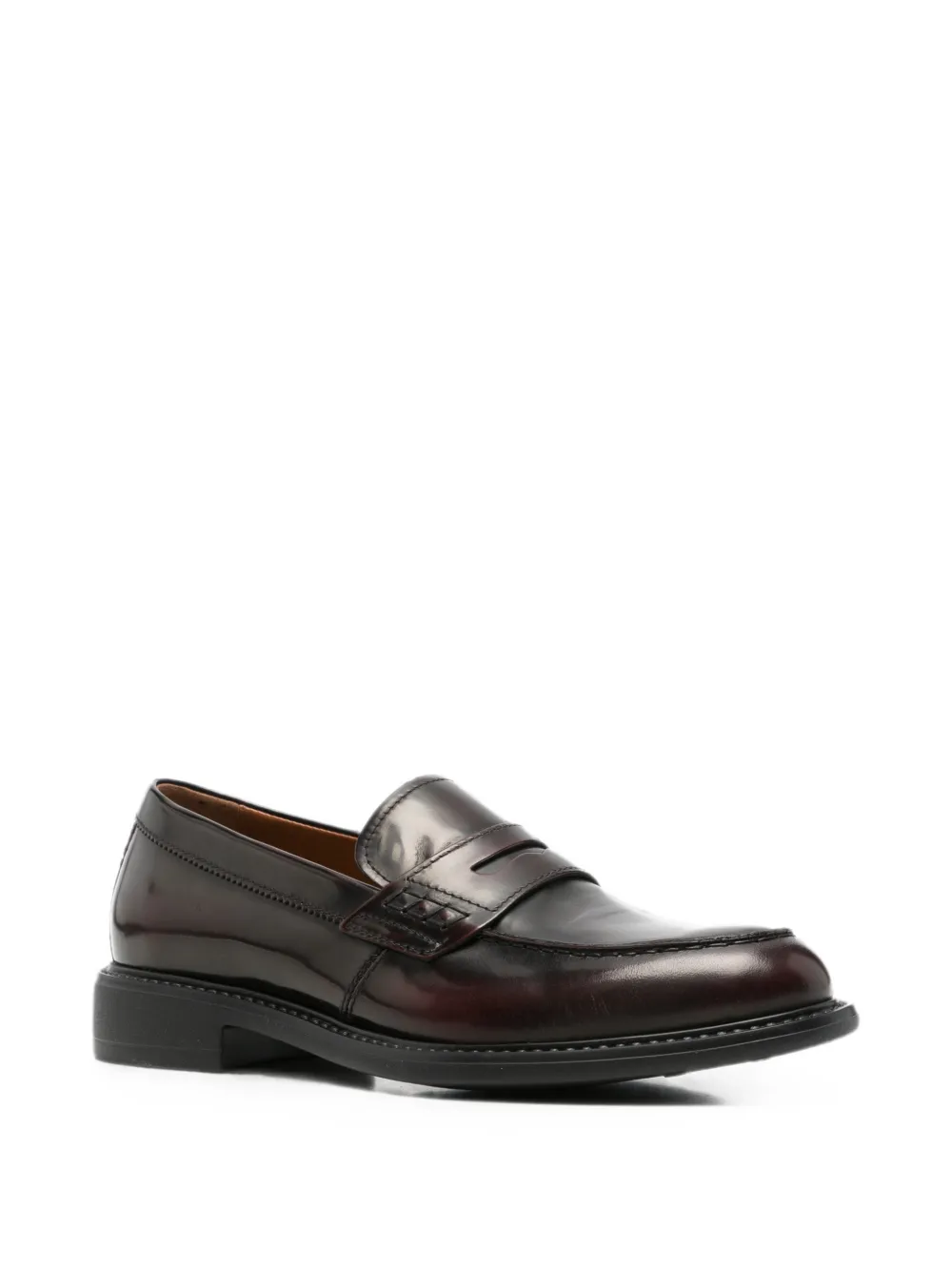 NERO GIARDINI penny-slot almond-toe loafers Rood