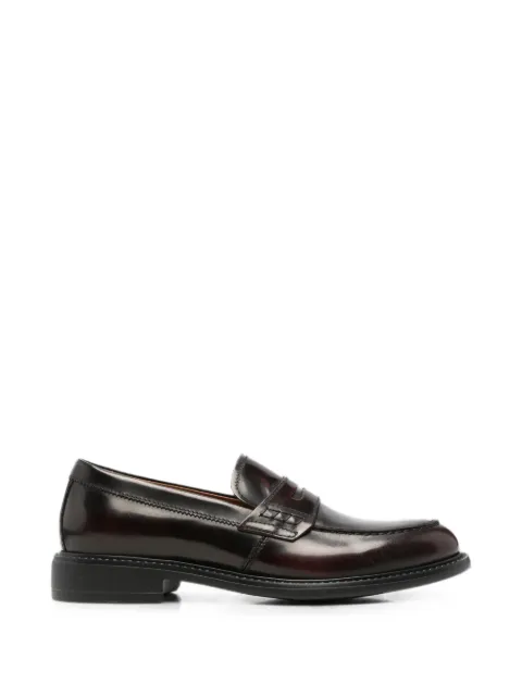 NERO GIARDINI penny-slot almond-toe loafers