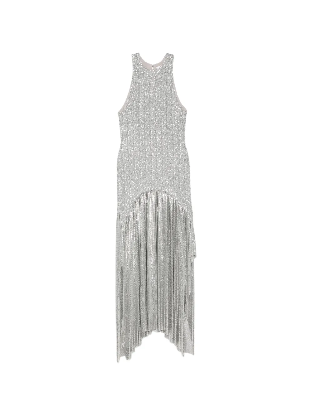 Rabanne Abito asimmetrico con paillettes - Argento