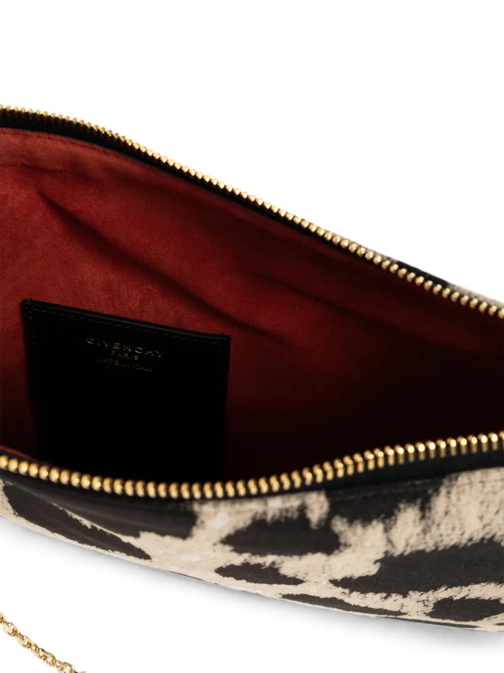 Givenchy Voyou buidel met luipaardjacquard Beige