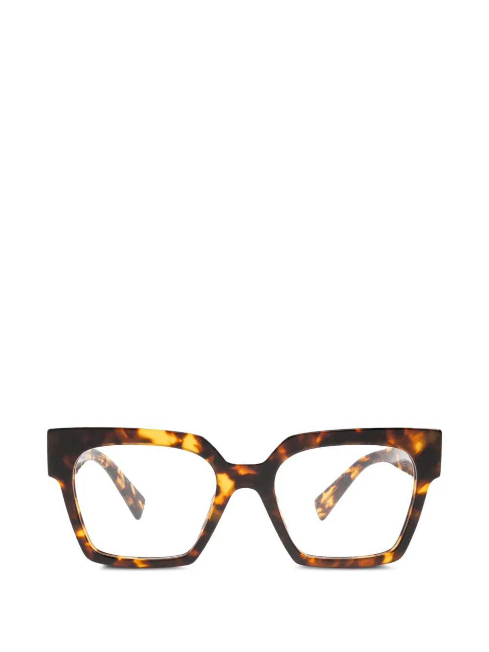 Miu Miu tortoiseshell-effect square-frame glasses - Marrone