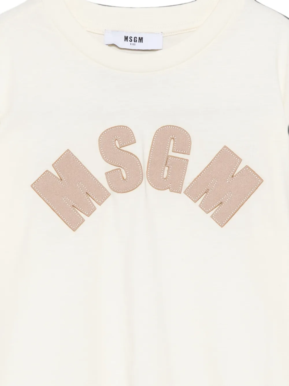 MSGM Kids T-shirt met logopatch Beige