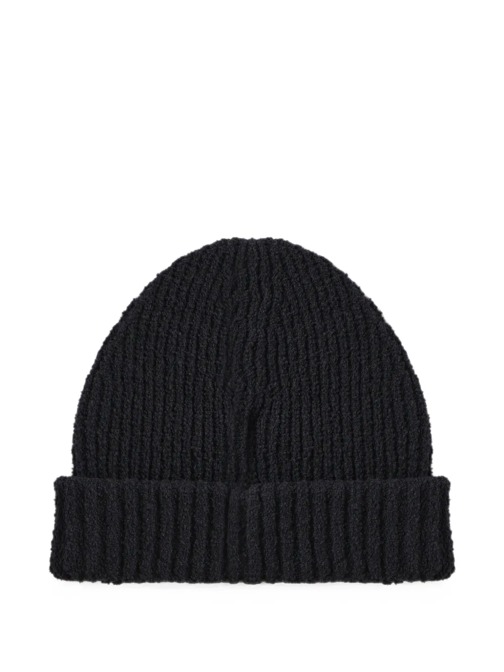 Stone Island N100004 volledig geribbelde katoenen bouclé muts Zwart