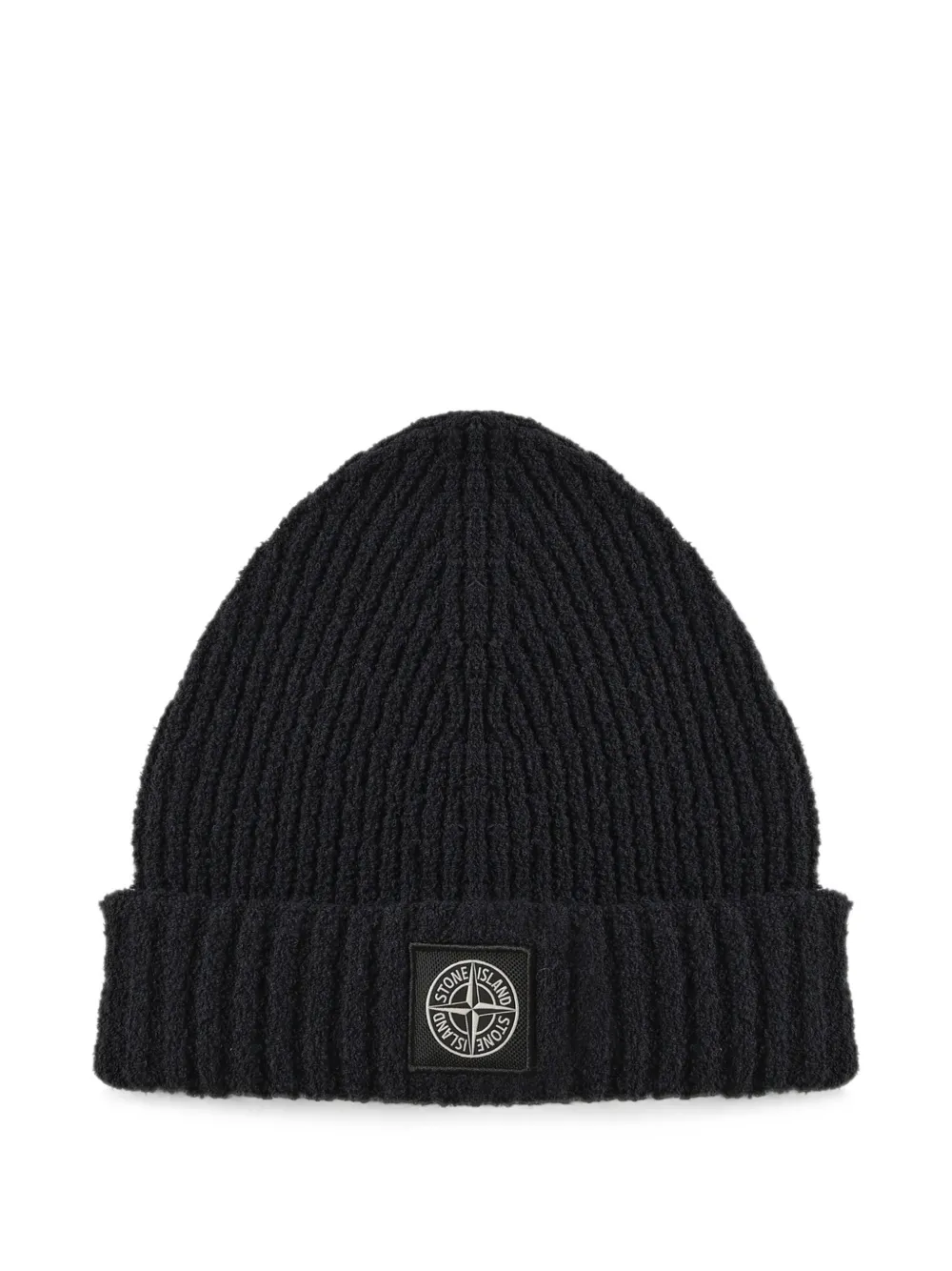 Stone Island N100004 full rib cotton bouclé - Schwarz
