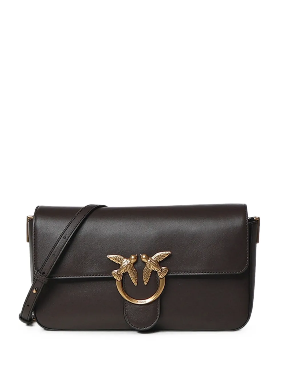 PINKO Love Birds leather shoulder bag - Marrone